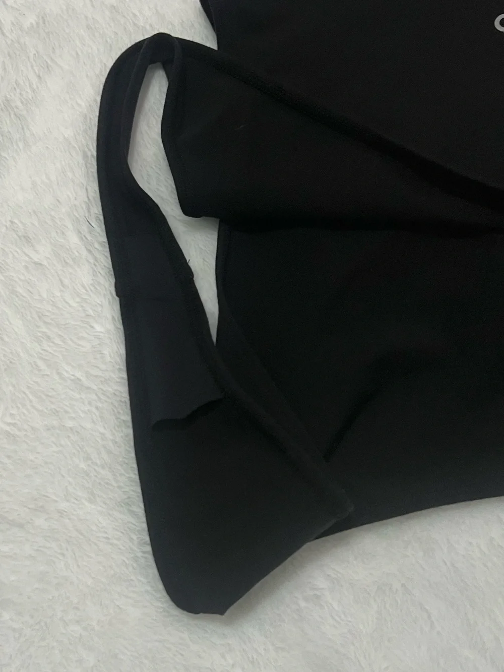 ALO Yoga Black Tank Top with White Logo